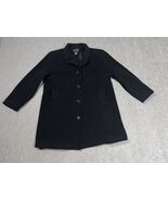 LL Beans Coat Women 18 Petite Black Cashmere Wool Single Breasted Pocket... - $1,809.35 MXN