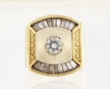 Cubic zirconia Men&#39;s Cluster ring 14kt Yellow Gold 404246 - £798.77 GBP