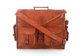 Men&#39;s Vintage Leather Messenger 15&quot; Inch Laptop Crossbody Satchel Briefcase Bag - £94.82 GBP