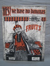 Antique 1900&#39;s &quot;Yes! We Have No Bananas&quot; Sheet Music #156 - £15.78 GBP