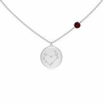 ANGARA Garnet Capricorn Constellation Medallion Pendant in 14K Solid Gold - £1,290.26 GBP