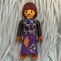 Playmobil Witch Female Adult Purple Gray Patchwork Vintage Mystery Figur... - $4.95