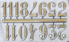 13/16&quot; Arabic Gold Clock or Craft Numerals -Numbers 1-12 - NA112-1316 - £1.76 GBP