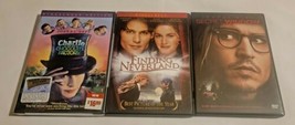 Charlie And The Chocolate Factory (Sealed), Finding Neverland &amp; Secret Window  - £7.64 GBP
