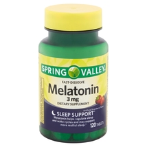Spring Valley Fast-Dissolve Melatonin Tablets 3mg 120 Count - £17.64 GBP
