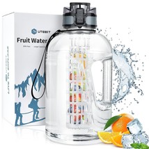 Half Gallon Fruit Infuser Water Bottle, Insulated Sports Water Bottle Wi... - £30.63 GBP