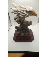 Bald Eagle Sculpture on Beautiful Cherry Wood Stand - $24.74