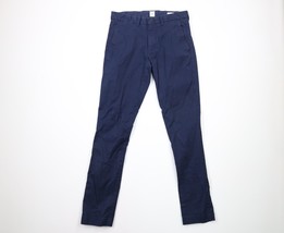 Gap Mens Size 30x32 Faded Stretch Flat Front Skinny Fit Chino Pants Navy Blue - £30.77 GBP