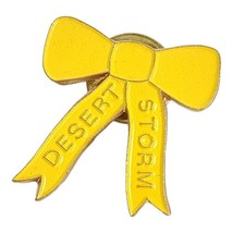 90s Desert Storm Yellow Ribbon Lapel Pin Commemorative Military Gulf War Pinback - £7.46 GBP