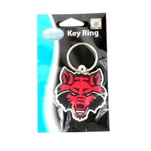 NCAA Arkansas State Red Wolves Official Team Merch Keyring Keychain Rubberized - $11.64