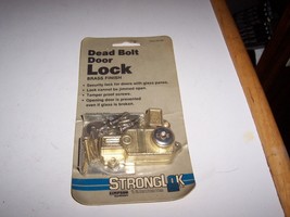 Simpson Stronglok Deadbolt Brass Finish 641 Key Lock for Door with Glass... - $16.82