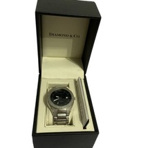Diamond And Co Diamond Gents Watch DC 012 Stainless Steel With Box Paper... - $94.17