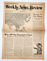 Weekly News Review September 4 1950 Washington DC Newspaper Uncle Sam Tight Belt - £6.99 GBP