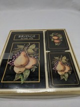 Harriot Nordby Bridge Score Pad And Two Decks Pear And Apples Set - £20.15 GBP