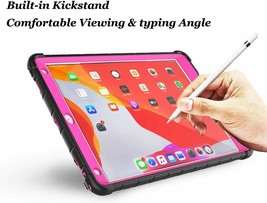 Case with Stand for iPad 8th Gen and iPad 7th Gen 10.2 inch Pink and Bla... - £41.93 GBP