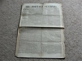 The Portage Sentinel -Ravenna, Ohio-Wednesday, July 5,1854 Newspaper. RARE. - £53.41 GBP