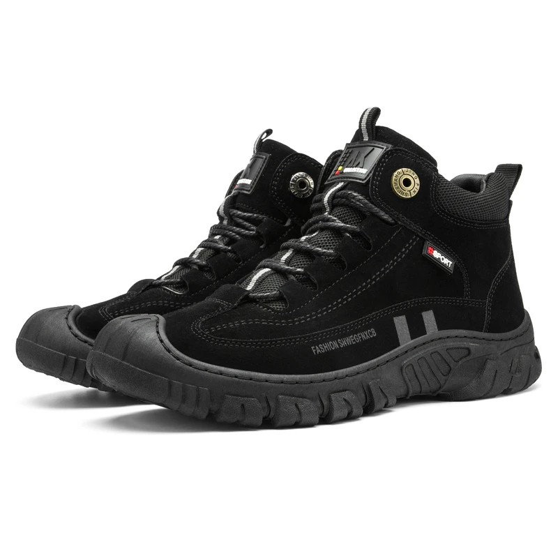 Best Sneakers STRONGSHEN Men Casual  Boots Leather Outdoor Hi Shoes   Non-slip M - $73.55