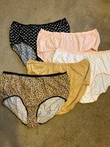 Comfort Choice Women&#39;s Plus Size 12 Stretch Cotton Brief 5 Pack Underwear - £22.05 GBP