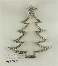 Eisenberg Ice Signed Large Christmas Tree Pin Outline Shape (#J1015) - £48.22 GBP