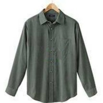Mens Shirt Croft &amp; Barrow Green Microfiber Long Sleeve Button Up Sport $40-sz S - £13.98 GBP