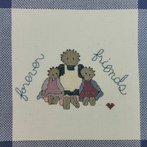 Friend Hand Embroidered Finished Pillow Family Farmhouse Country Forever... - $10.95