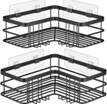 Yazoni Corner Shower Caddy, Adhesive Shelves No L-shape, Silver - $17.45 CAD