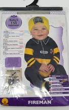 Fireman Costume Baby Infant Newborn 0-6 Months Rubies Black and Gold - $12.30