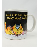 Vintage Cat Coffee Mug Humorous Hold my Calls for about Nine Lives Hallm... - £21.99 GBP