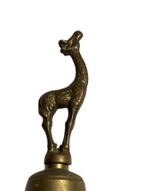 Vintage Solid Brass Giraffe Hand Held Bell 7&quot; Paradies Collection - £13.12 GBP