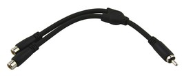 Pig Hog - PYRM2RF - RCA (Male) to Dual RCA (Female) Y-Cable - 6 in. - Black - £7.82 GBP