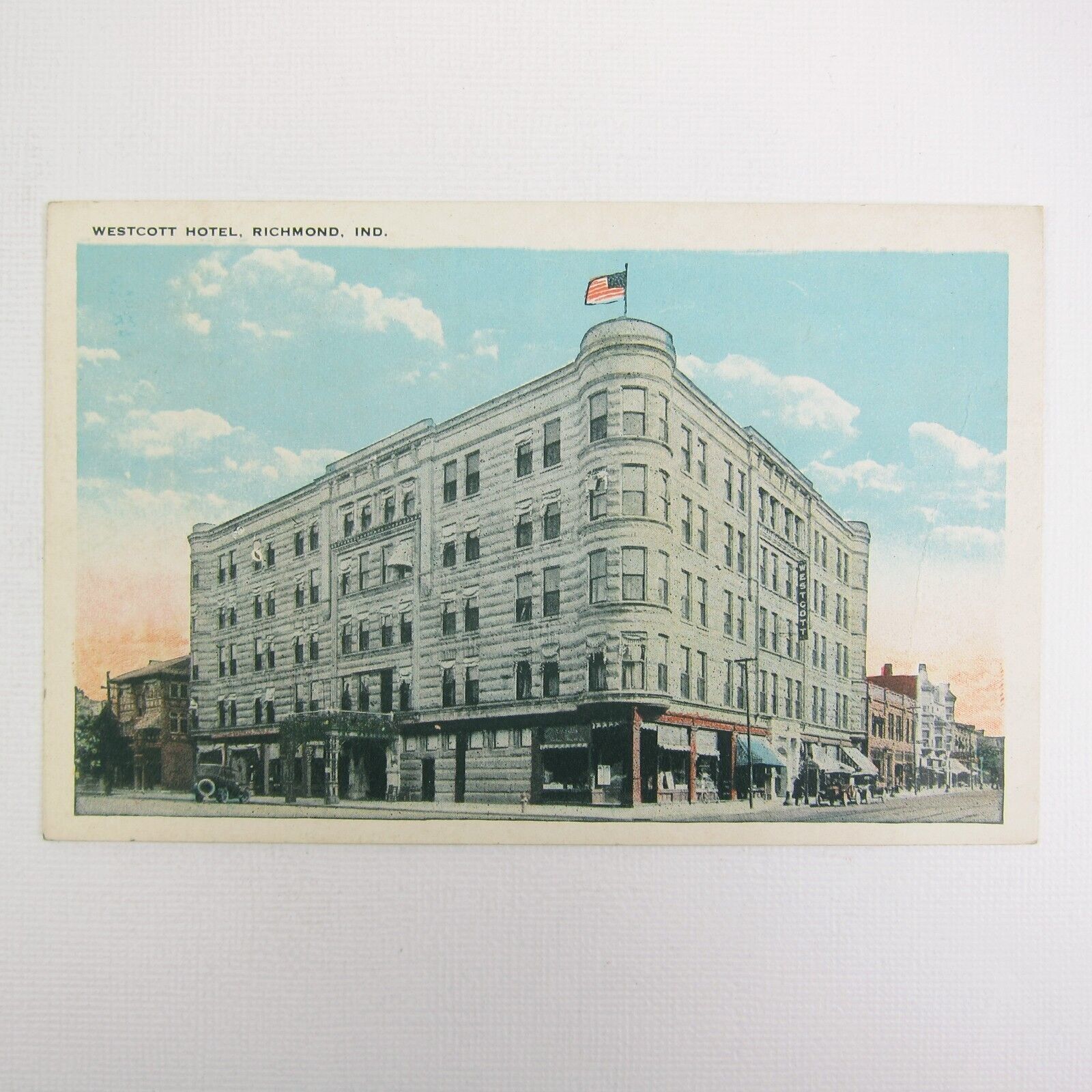 Primary image for Antique Richmond Indiana Postcard View Westcott Hotel Building Corner UNPOSTED