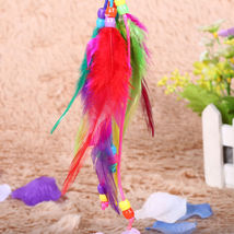 Cute Rainbow Color Dream Catcher feather Keyring Bag Pendant Decoration - £4.78 GBP