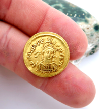 Beautiful Genuine Antique &amp; Ancient Roman Gold Coin 457-474 A.D. Leo I Solidus - $1,346.75