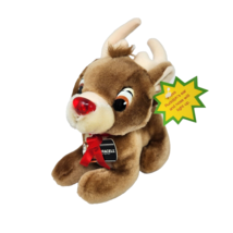 Vintage Applause Christmas Rudolph Red Nosed Reindeer Stuffed Animal Plush Toy - £21.97 GBP