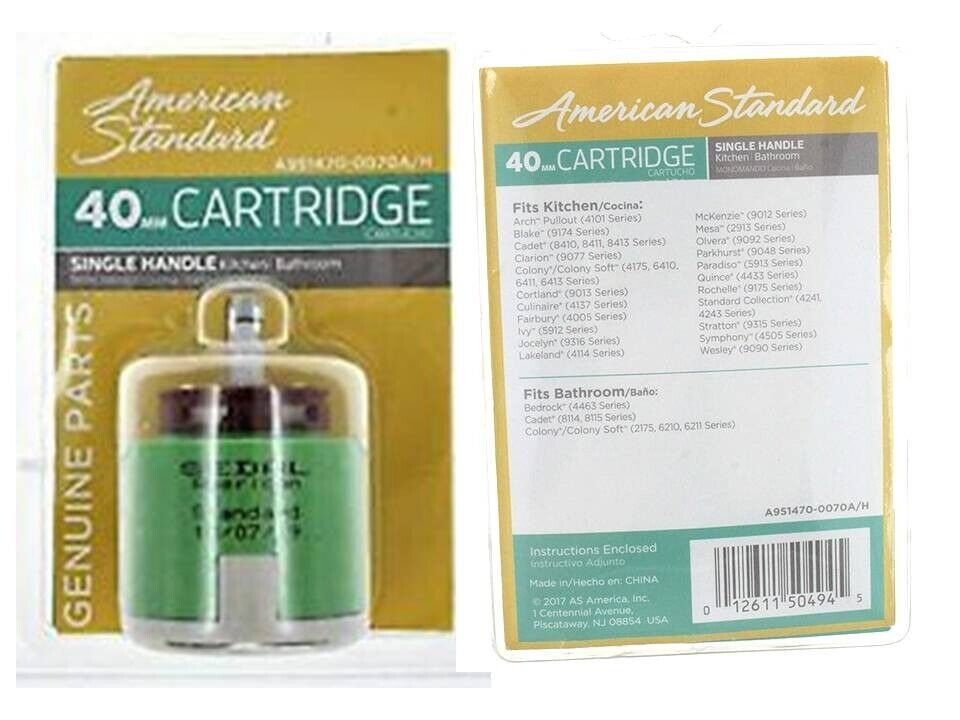 American Standard A951470-0070A/H Single Handle Faucet Cartridge - $12.87