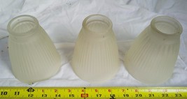 Vtg Lot of 3 Clear Frosted Glass Lantern Shade Sconce Chimney egz - £40.69 GBP