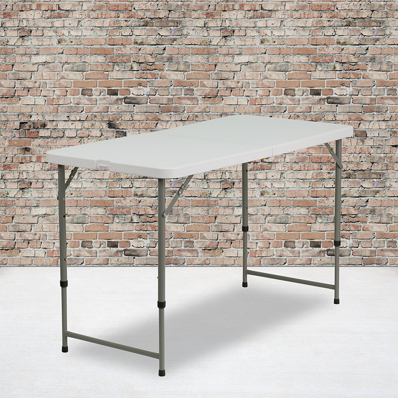 24x48 White Plastic Fold Table DAD-YCZ-122Z-2-GG