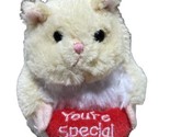 Ganz Plush Squirrel Valentines Day Gift 4 inch Yellow and White - $6.44