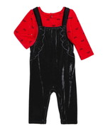 Wonder Nation Baby Girls Overall and Bodysuit Outfit Set, 2 Piece, Size ... - £19.41 GBP