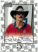 Richard Petty signed 1997 Pinnacle Action Racing 5th Anniversary NASCAR On Card  - £63.35 GBP