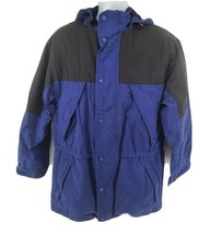Eddie Bauer Men&#39;s Jacket Size S Blue Hooded Lined - £23.26 GBP