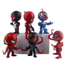 6 Pcs/Set Spider Mann Deadpooll Venomm Figure 10cm Super Hero Model Toys - £27.51 GBP