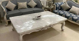 Selenite Top Center Sofa Dining Table, Kitchen Slab Table, Counter Desk Decors - £345.43 GBP+