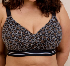 Torrid 40DD Leopard Print Back Smoothing Wire Free Bra,Lightly Lined Mol... - $34.99