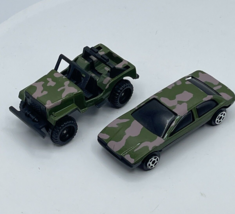 Vintage Jeep &amp; Camouflage Car Lot Military Army Vehicles - $7.59