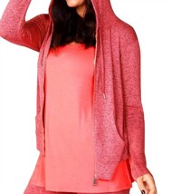 French Kyss melange zip hoodie in Coral - £45.61 GBP