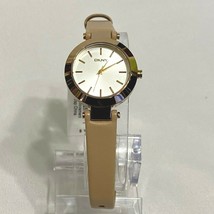 Brand New DKNY NY2457 Stanhope Beige Leather Band Women Quartz Watch - £89.44 GBP