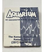 Vintage Matchbook Cover  Aquarium  Underwater Dining  Keman, Tx  gmg res... - $227.43 MXN