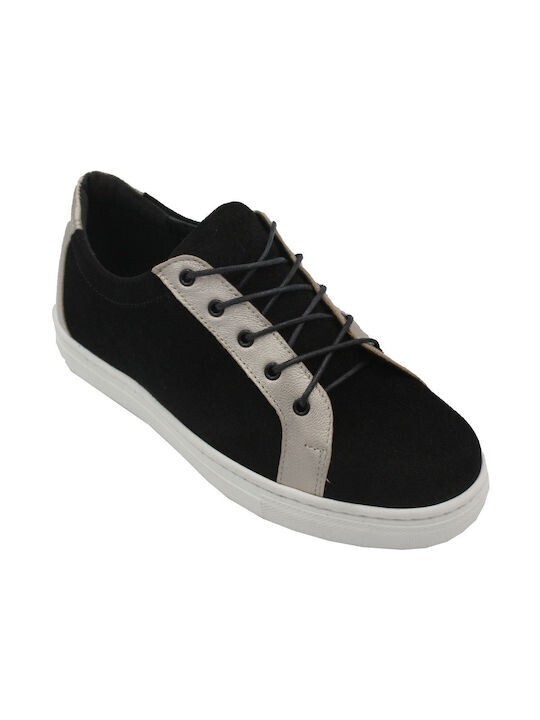 Leder Handmade Sneaker Wildleder Schwarz Gold mit Lederdecksohle Item image 2
