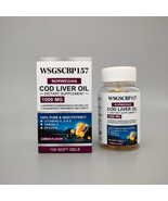 WSGSCBP157   Cod Liver Oil Dietary Supplement Softgels – 1000 mg - $78.00
